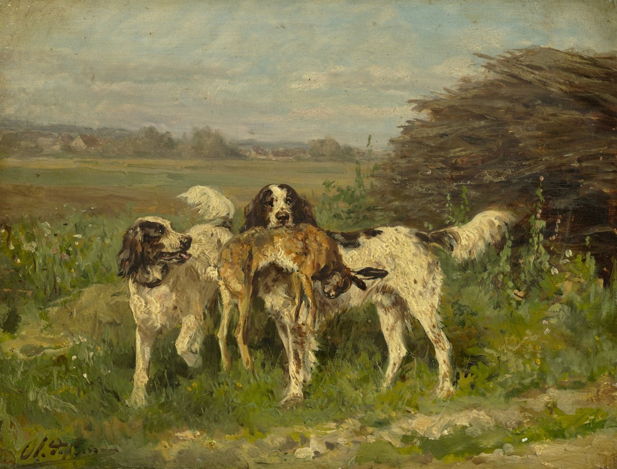 Metsästyksen loppu, n. 1850-97 tekijältä Charles Oliver de Penne