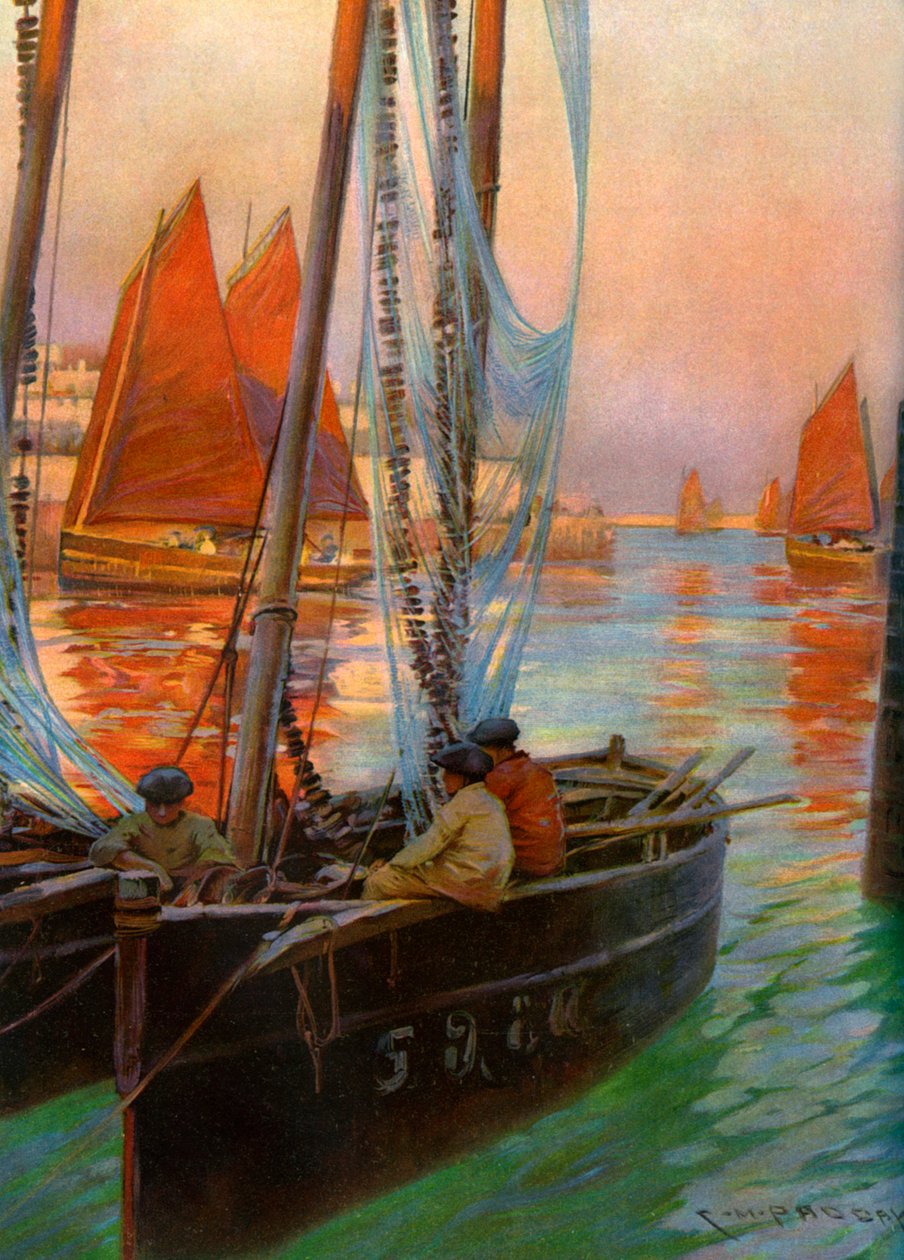 "Brest Fishing Boats", 1907. tekijältä Charles Padday
