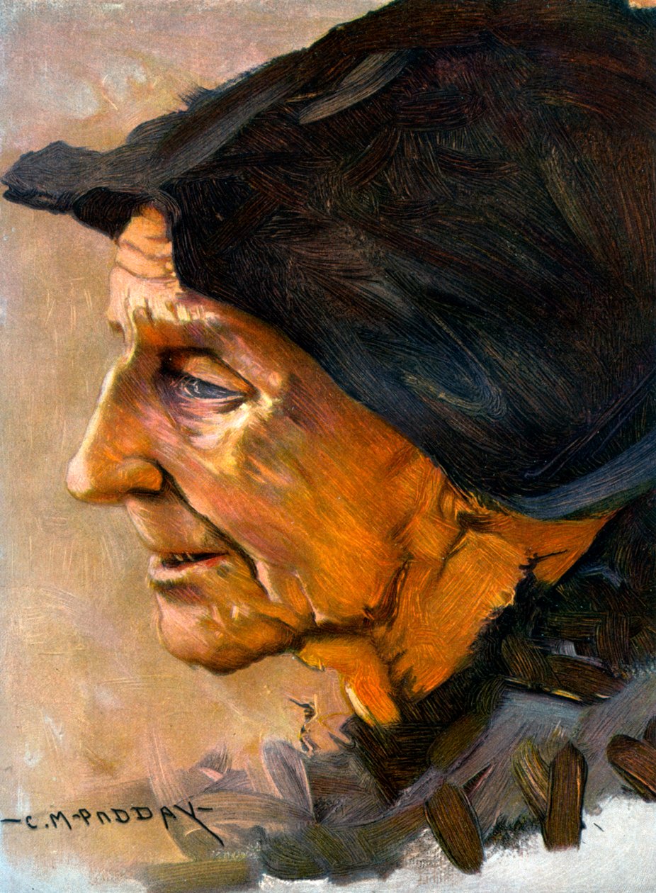 "Study of a Head", 1906. tekijältä Charles Padday