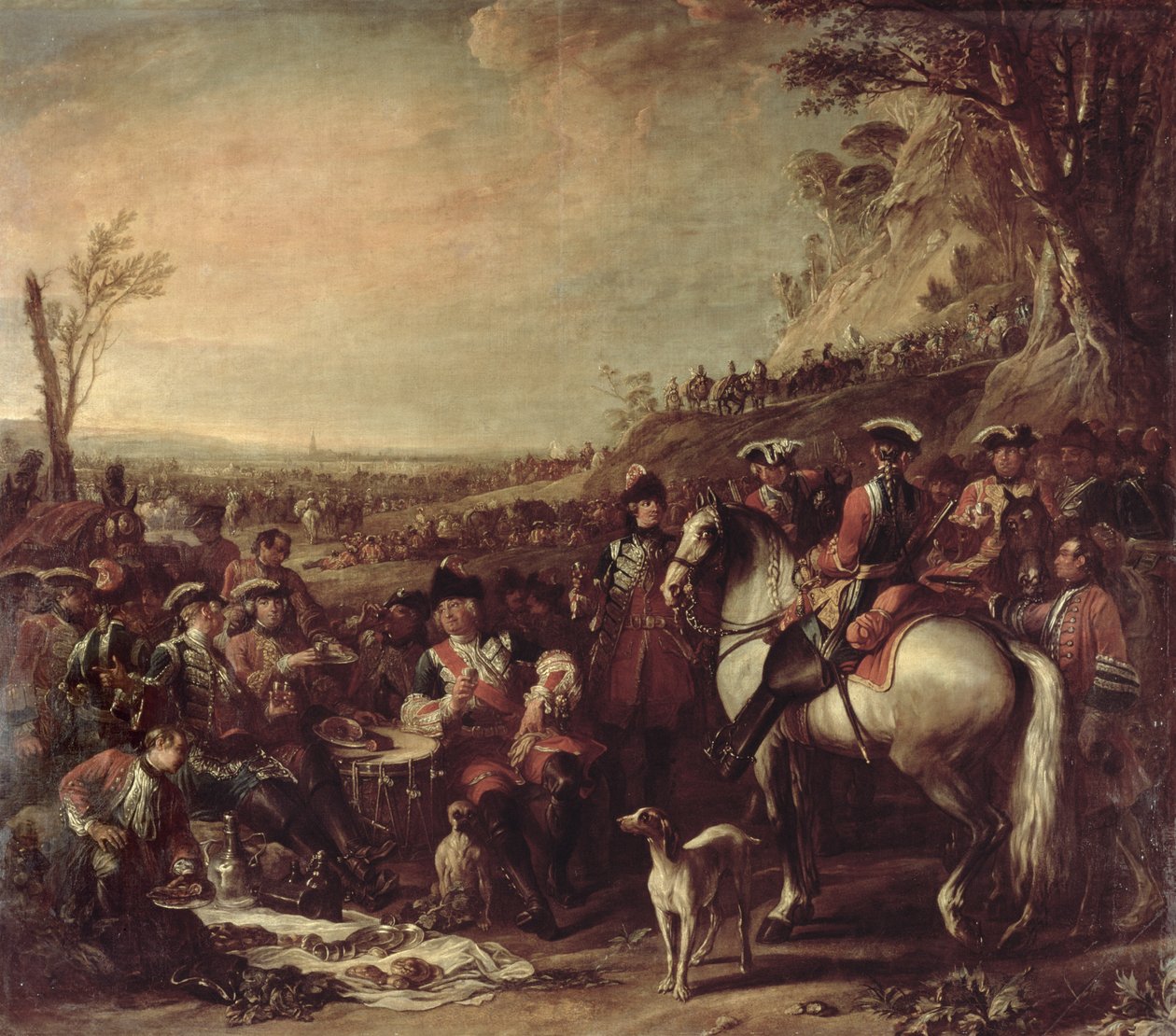 Kuninkaan kotitalouden ratsastetut lohikuunit, 1737 tekijältä Charles Parrocel