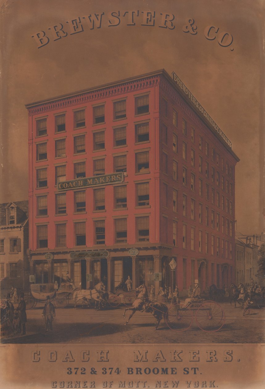 Brewster & Co. Coach Makers, 372 & 374 Broome St., n. 1860-70 tekijältä Charles Parsons
