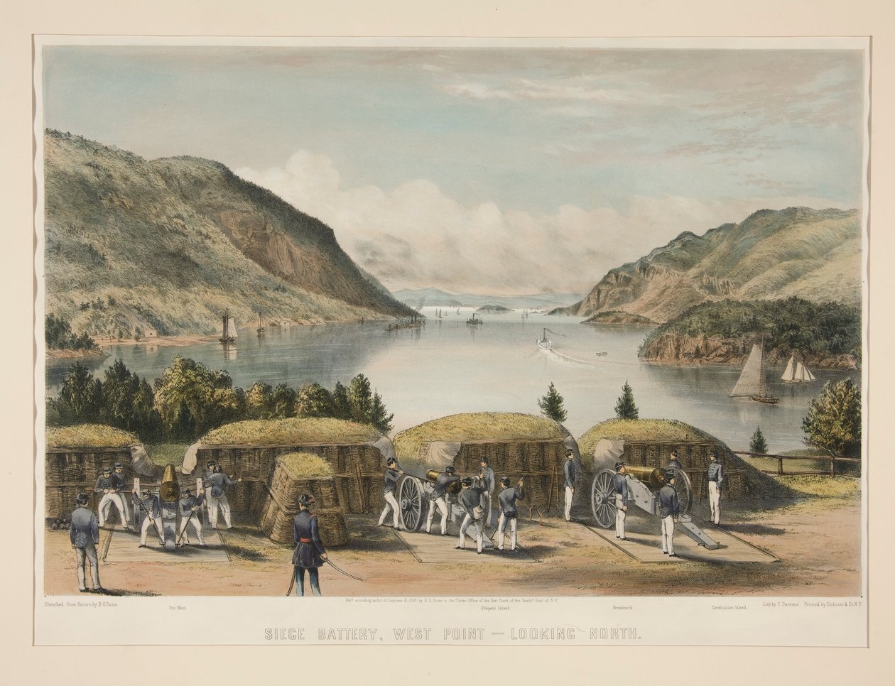 Siege Battery, West Point - Katse pohjoiseen tekijältä Charles Parsons
