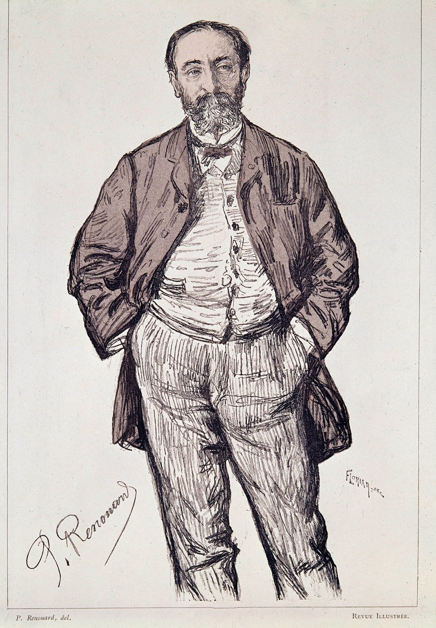 Camille Saint, Saensin muotokuva, ranskalainen säveltäjä, 20. vuosisata (kaiverrus) tekijältä Charles Paul Renouard