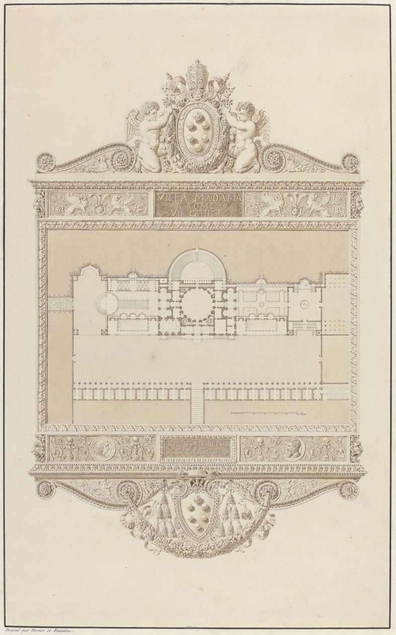 Villa Madama Roomassa tekijältä Charles Percier and Pierre François Léonard Fontaine
