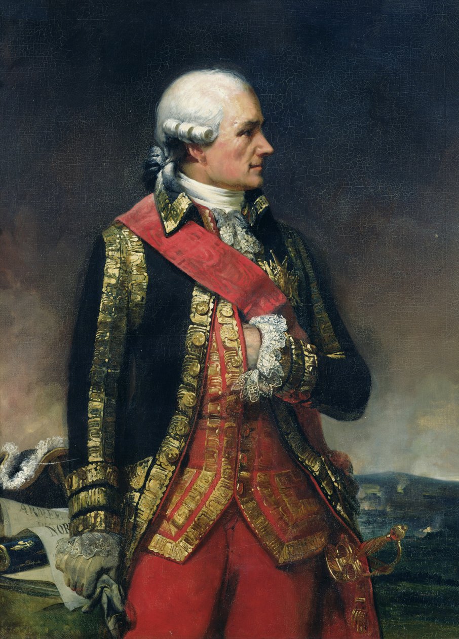 Jean-Baptiste de Vimeur (1725-1807) Rochambeaun kreivi (öljy kankaalle) tekijältä Charles Philippe Lariviere