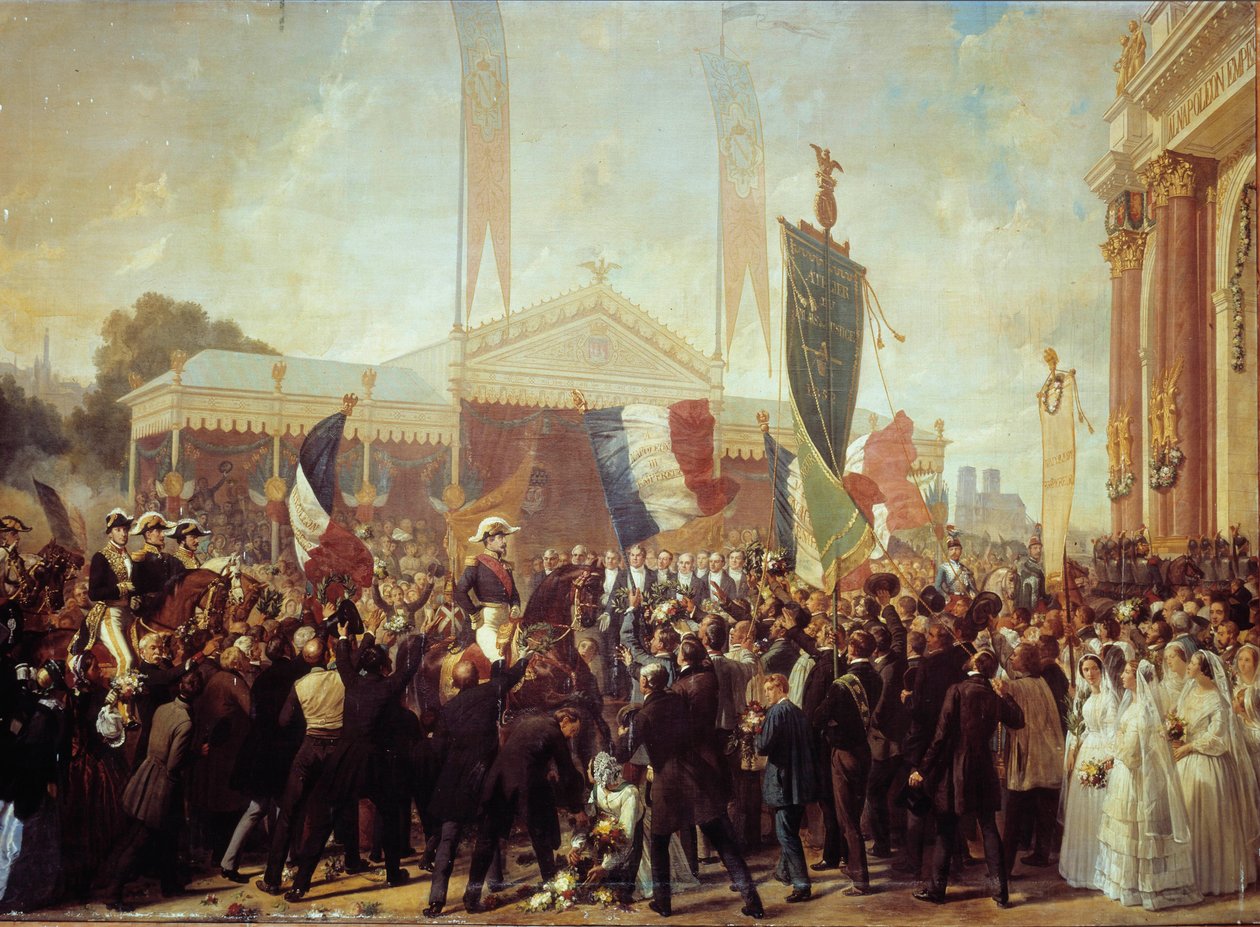 Prinssi presidentin Louis Napoleon Bonaparten (1808-1873) voittoisa sisäänkäynti Pariisissa 17. lokakuuta tekijältä Charles Philippe Lariviere