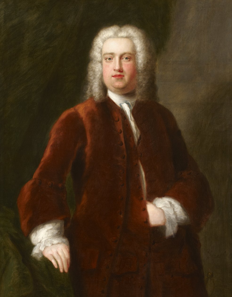 Tuntemattoman 1700-luvun herrasmiehen muotokuva Georg Frideric Händelin muotokuvana, 1737 tekijältä Charles Philips