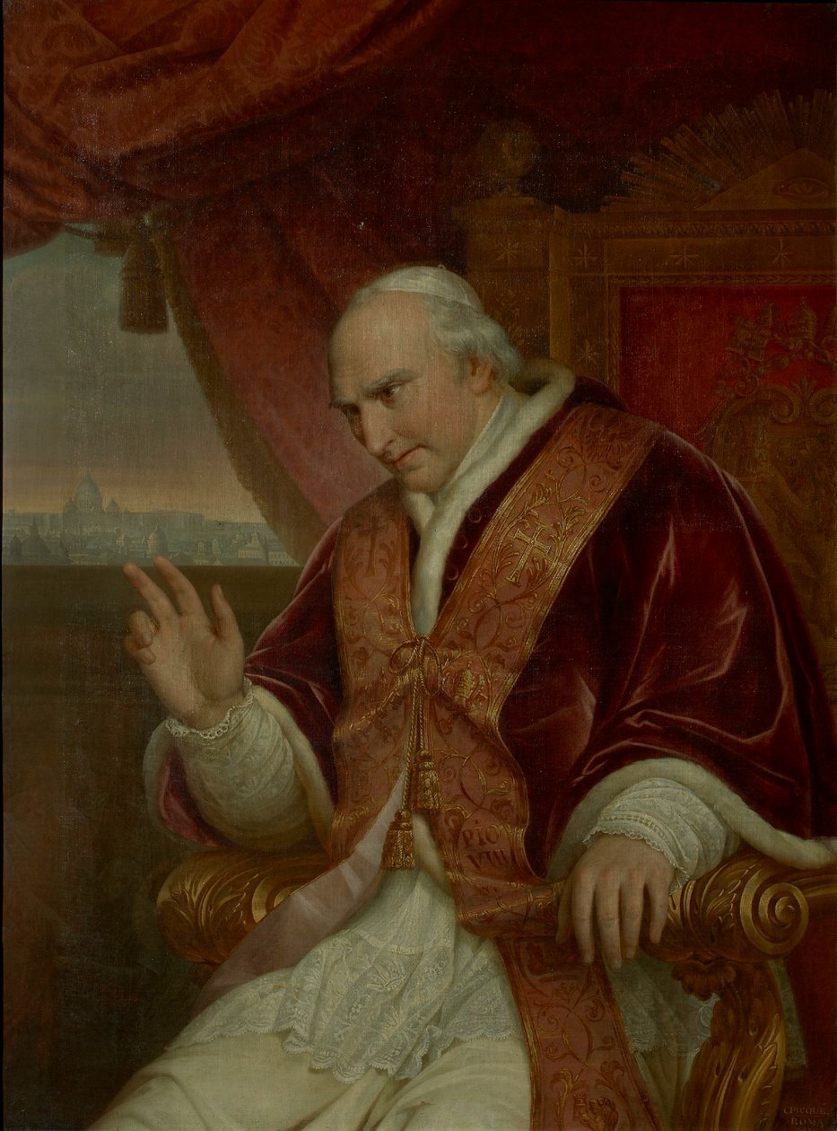 Paavi Pius VIII:n muotokuva 1761-1830, 1828. tekijältä Charles Picqué