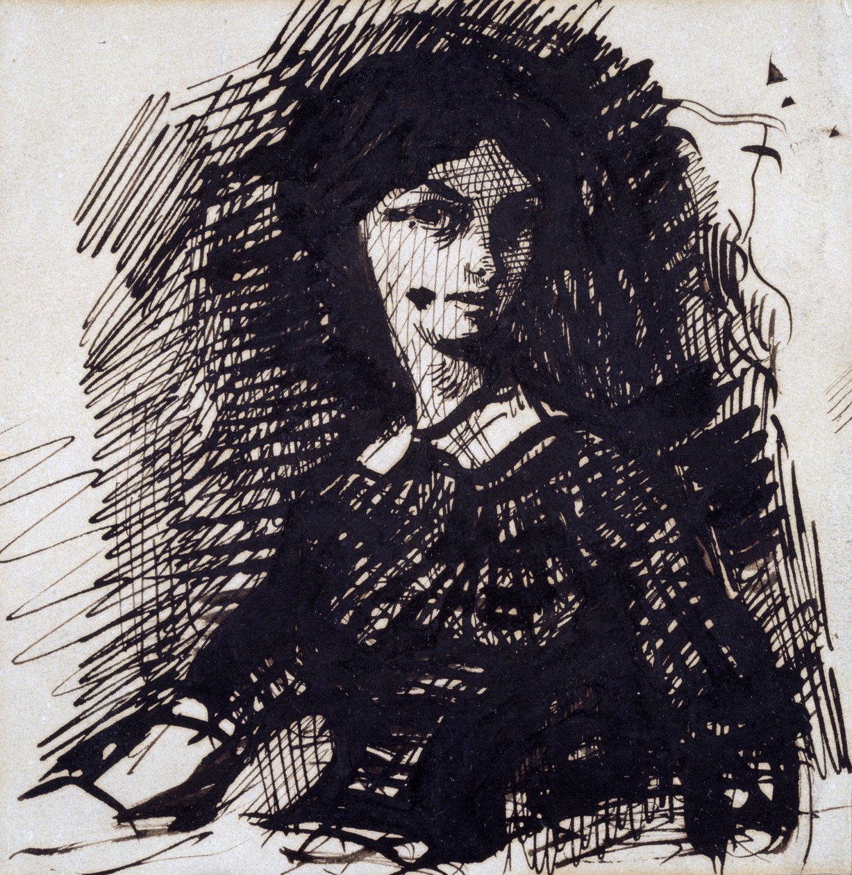 Jeanne Duvalin muotokuva, 1800-luvun puoliväli tekijältä Charles Pierre Baudelaire