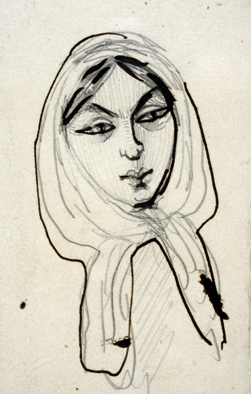Jeanne Duvalin muotokuva, 1800-luvun puoliväli tekijältä Charles Pierre Baudelaire