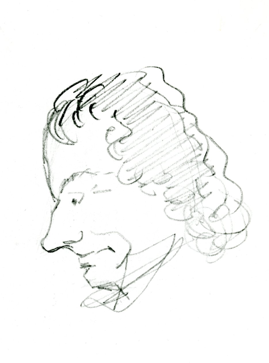 Omakuva, c. 1843 (kynä paperille) (m/v valokuva) tekijältä Charles Pierre Baudelaire