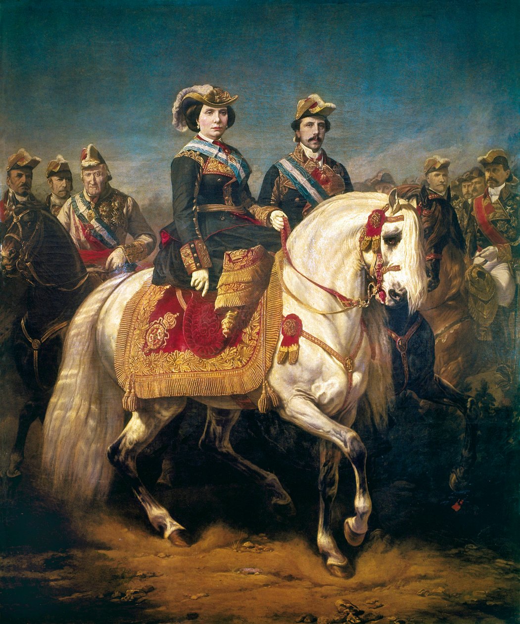 Espanjan kuningas Isabella II:n sotilasparaatiarvostelut tekijältä Charles Porion