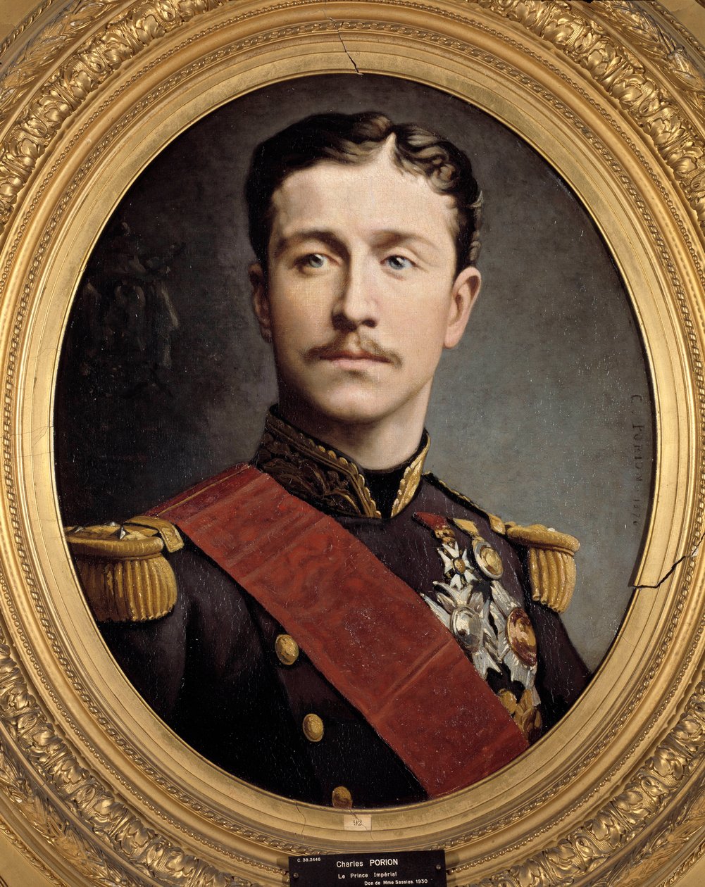 Prinssi keisarillisen Eugene Louis Napoleonin (1856 - 1879), Napoleon III:n pojan muotokuva. Charles Porionin maalaus (1800-luku) tekijältä Charles Porion