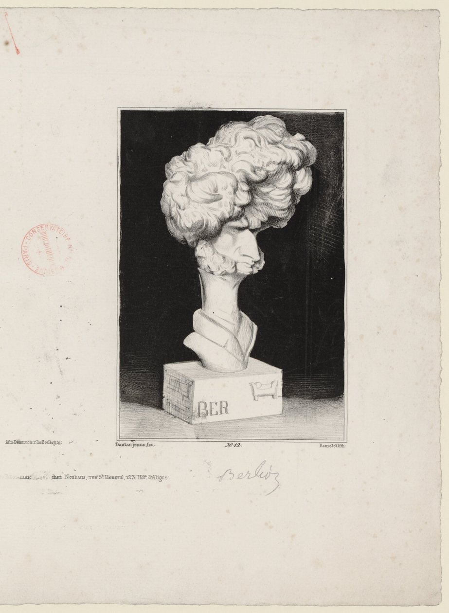 Charles Ramelet (1805-1851) Hector Berlioz Jean-Pierre Dantanin (1800-1869) rintakuvan jälkeen tekijältä Charles Ramelet