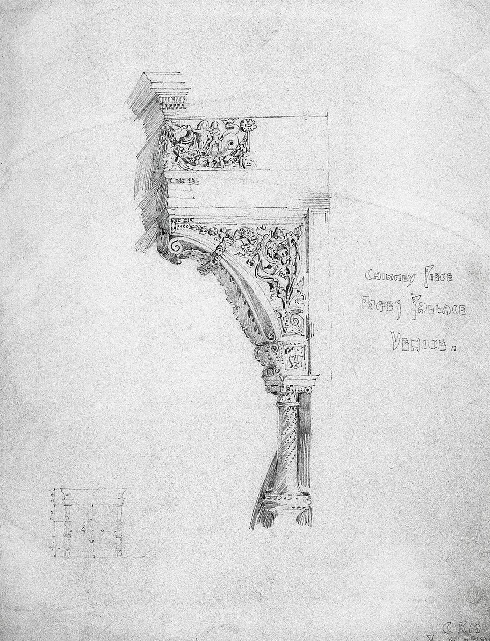 Savupiipun pala, Dogen palatsi, Venetsia, 1891 tekijältä Charles Rennie Mackintosh