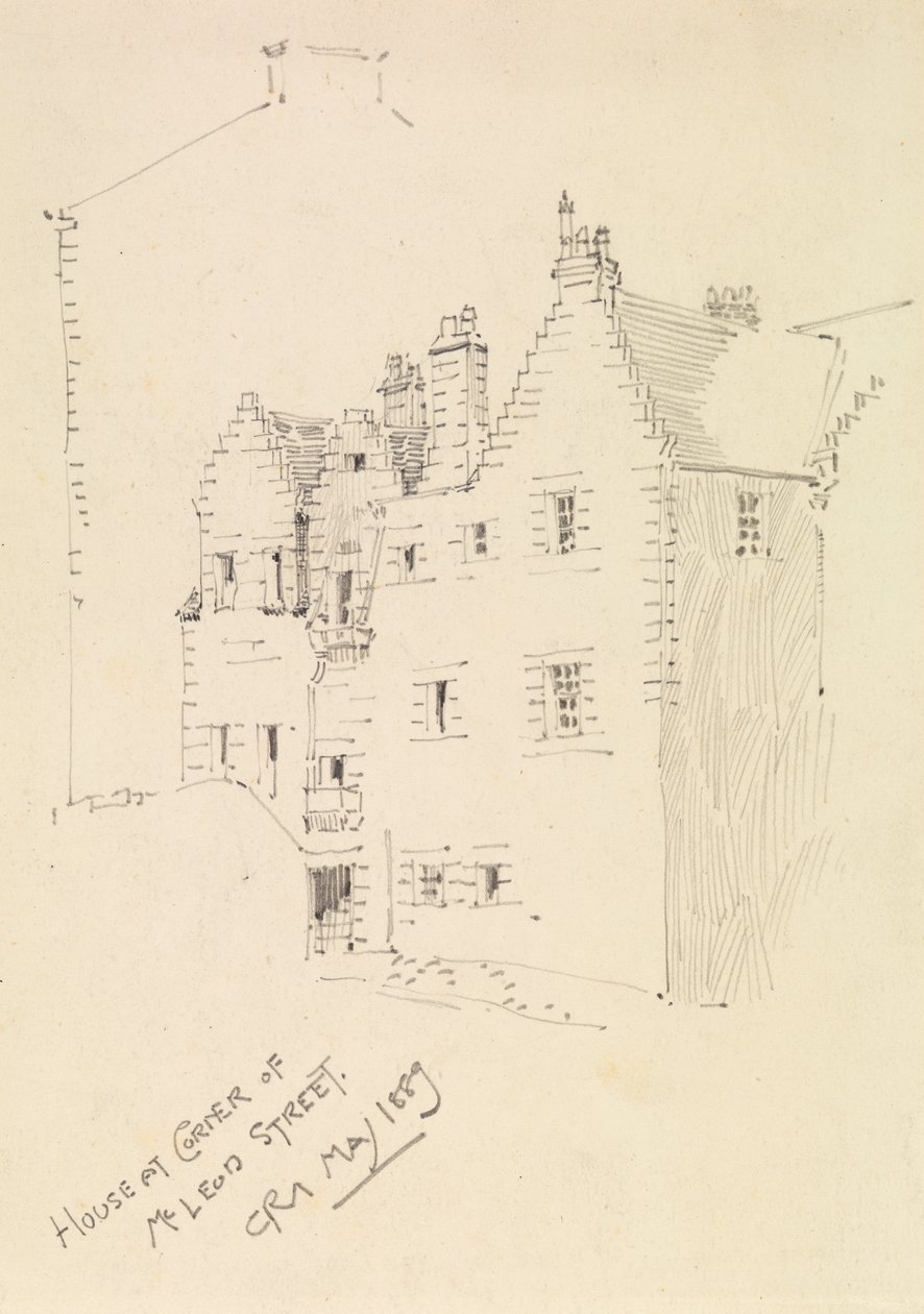 Talo Mcleod Streetin kulmassa tekijältä Charles Rennie Mackintosh