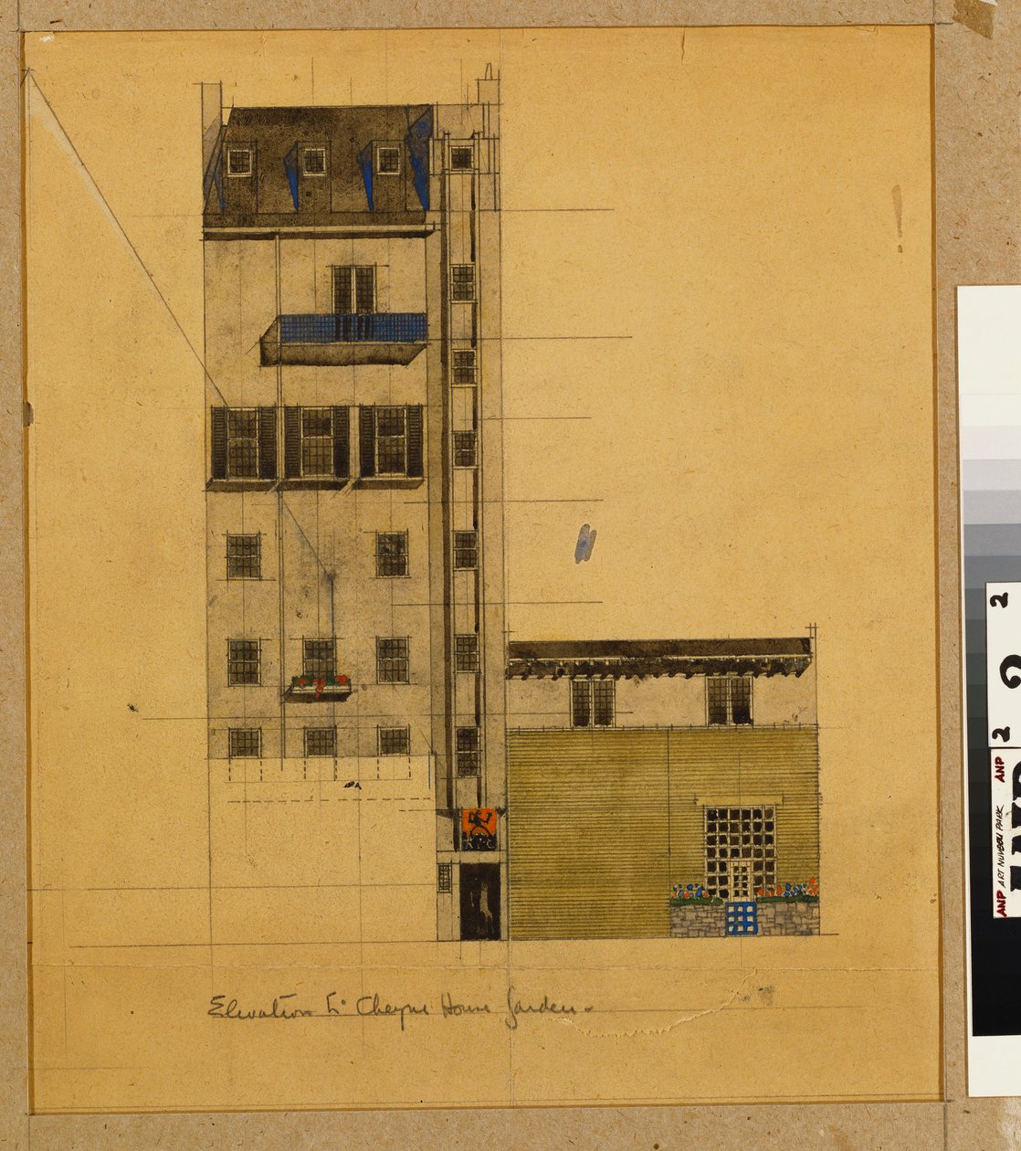 Lontoo, Elevation of Proposed Studio Glebe Placessa ja Upper Cheyne Walkissa tekijältä Charles Rennie Mackintosh
