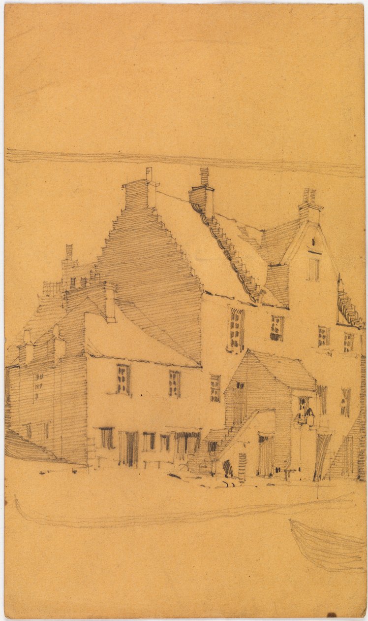 Lyijykynäpiirros vanhoista rakennuksista, luultavasti Glasgowssa (lyijykynä, paperi) tekijältä Charles Rennie Mackintosh