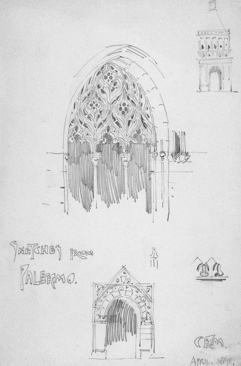 Luonnoksia Palermosta tekijältä Charles Rennie Mackintosh