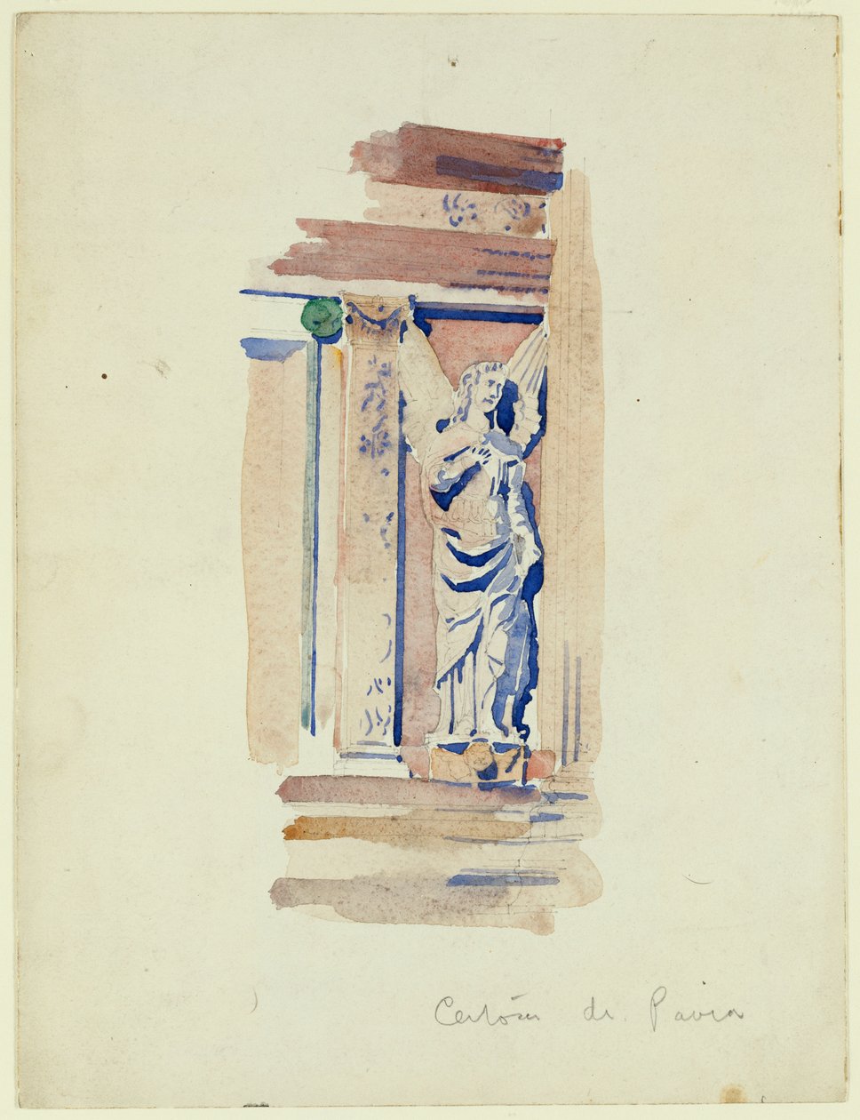 Tutkimus enkelipatsaasta, Certosa di Pavia, 1891 tekijältä Charles Rennie Mackintosh