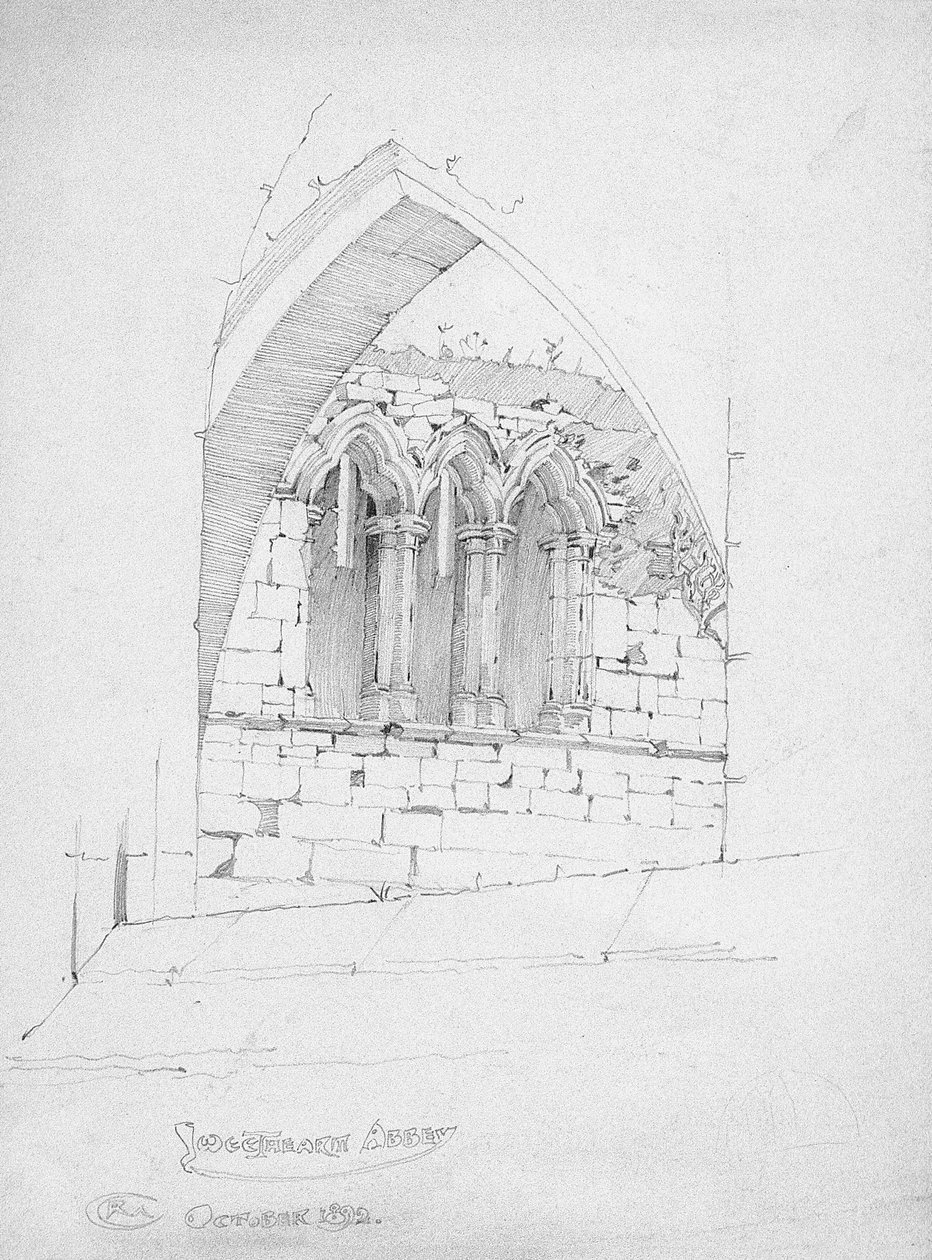 Sweetheart Abbey, 1892 tekijältä Charles Rennie Mackintosh