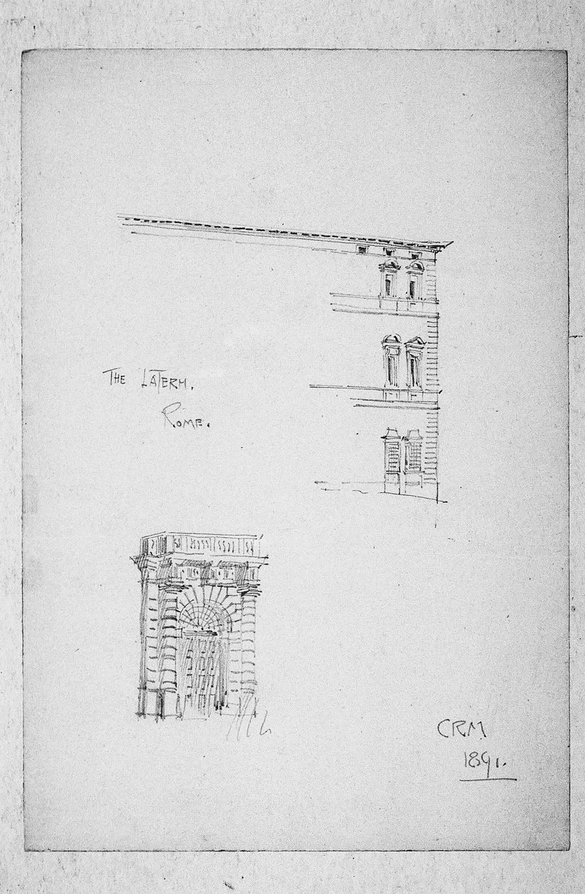 Lateraani, Rooma, 1891 tekijältä Charles Rennie Mackintosh
