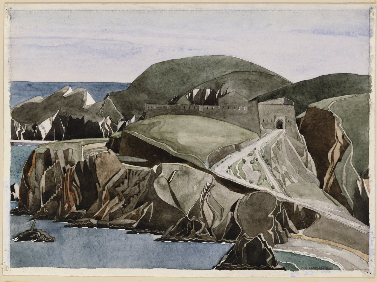 Road Through the Rocks, n. 1926-27 tekijältä Charles Rennie Mackintosh