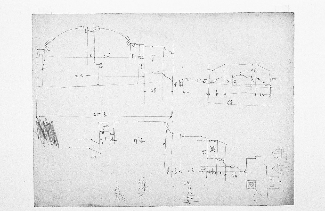 Nimetön (luonnosten työarkki), 1891 tekijältä Charles Rennie Mackintosh