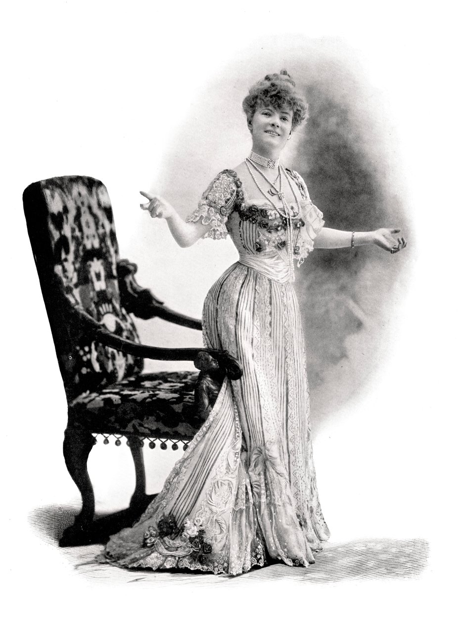 Pariisilainen näyttelijä, Mademoiselle Charlotte Wiehe, 1901. tekijältä Charles Reutlinger