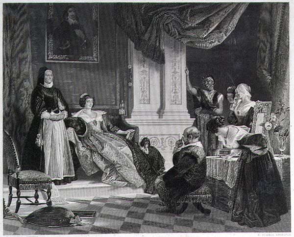 Sancho ja herttuatar, R. Stainesin kaiverrus (kaiverrus) (katso myös 15321) tekijältä Charles Robert (after) Leslie