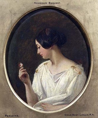 Perdita, n. 1835 (öljy kankaalle) tekijältä Charles Robert Leslie