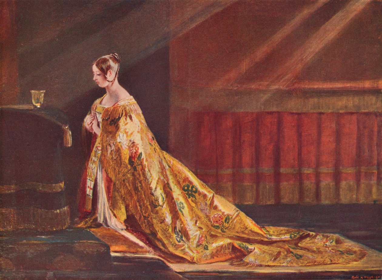 Kuningatar Victoria kruunausvaatteissa, 1838 1906 tekijältä Charles Robert Leslie
