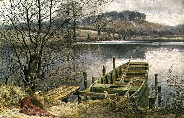 River Ferry (akvarelli ja guassi) tekijältä Charles Robertson