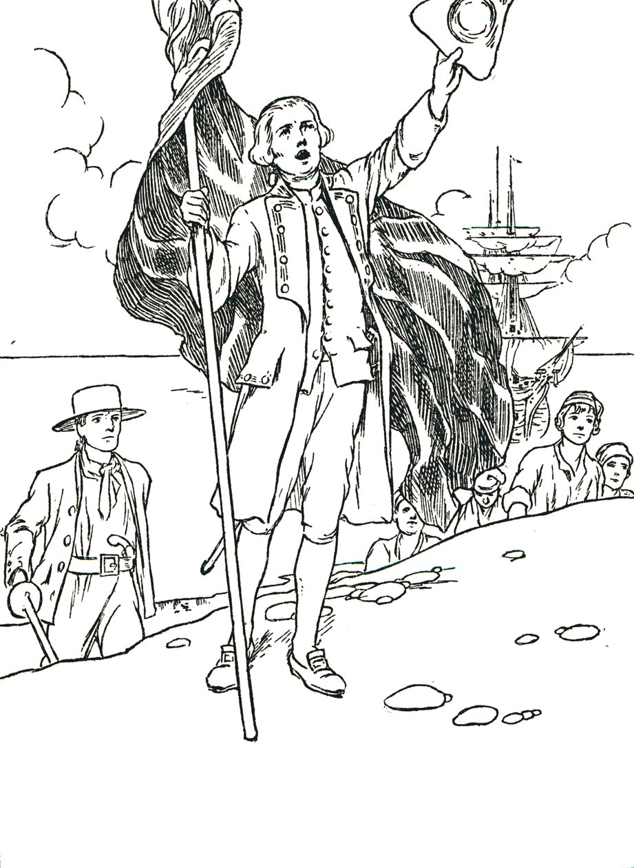 Kapteeni Cook Landing Australiassa, 1912 tekijältä Charles Robinson