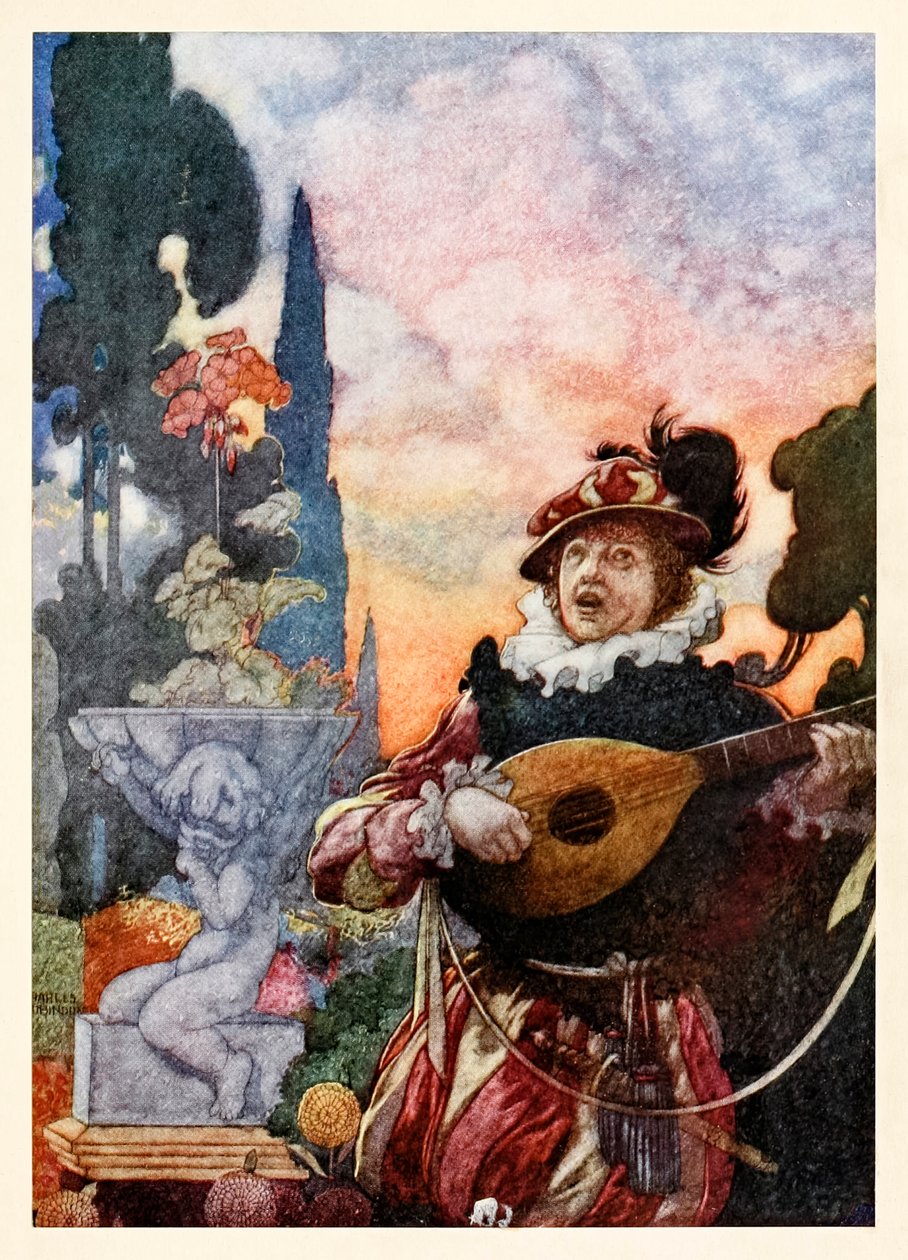"Merkitse, kuinka yksi kieli, rakas aviomies toiselle, iskee kukin molemminpuolisella määräyksellä" teoksesta "Harmony and Melody" julkaisussa The Songs and Sonets of William Shakespeare tekijältä Charles Robinson