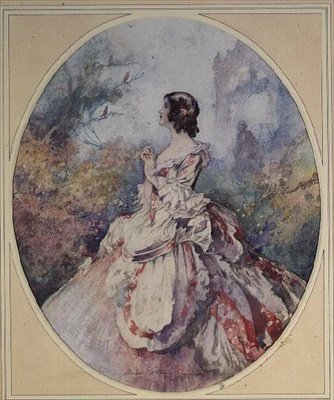 Musiikki, n. 1920 (akvarelli) tekijältä Charles Robinson