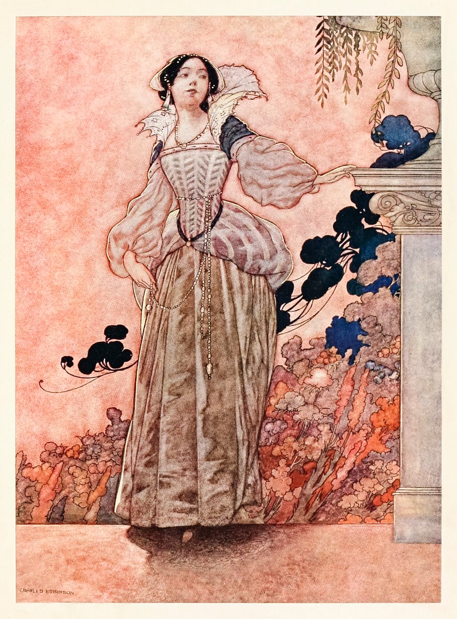 "Minun rakastajatarin kulmakarvat ovat korpinmustat" elokuvasta "Of His Lady Love" William Shakespearen lauluista ja soneteista tekijältä Charles Robinson