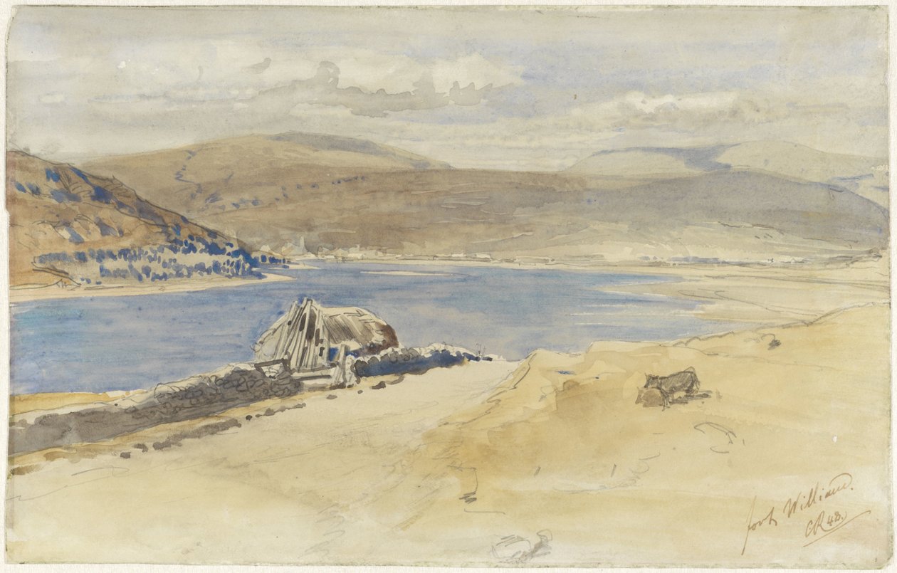 Näkymä Loch Linnhelle Fort Williamissa, Skotlannissa tekijältä Charles Rochussen