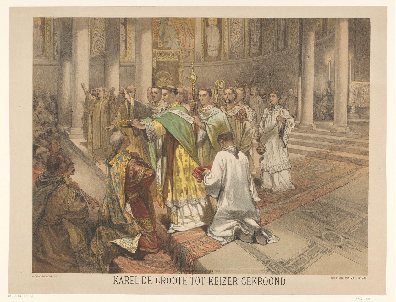 Kaarle Suuri kruunattiin keisariksi Kaarle Suuri kruunattiin keisariksi (nimi esineessä) Kahdenkymmenenneljän kansallisen historialevyn sarja koululle ja kodille (sarjan nimi) tekijältä Charles Rochussen