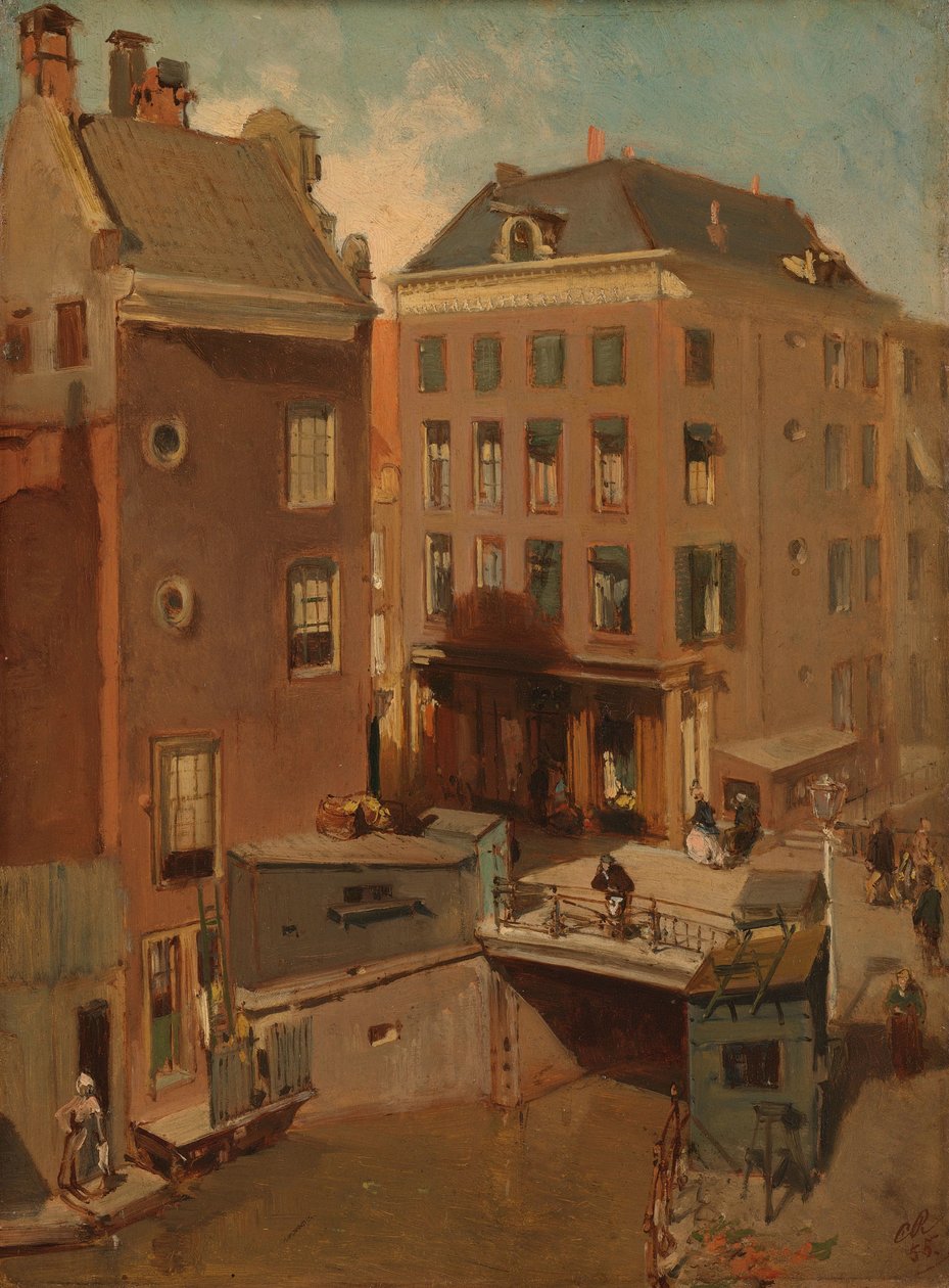 Osjessluis lähellä Kalverstraatia Amsterdamissa tekijältä Charles Rochussen