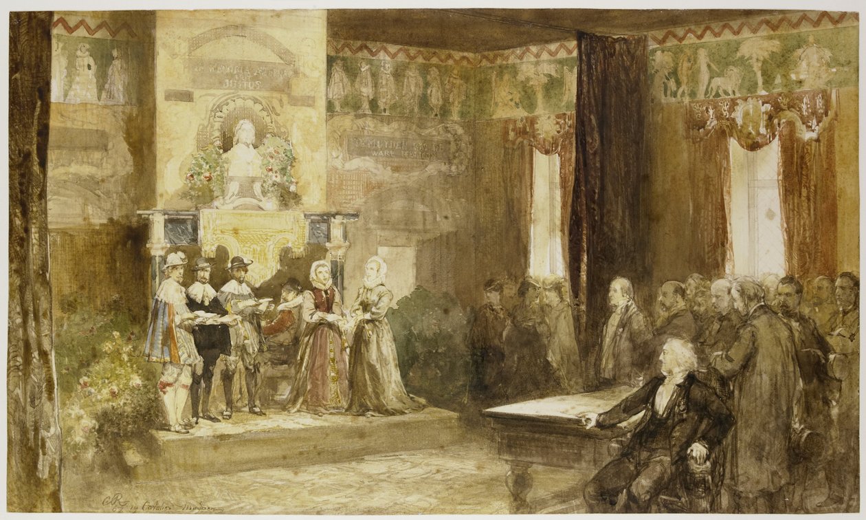 Vondel-juhla Muiderslotissa, 1867 tekijältä Charles Rochussen