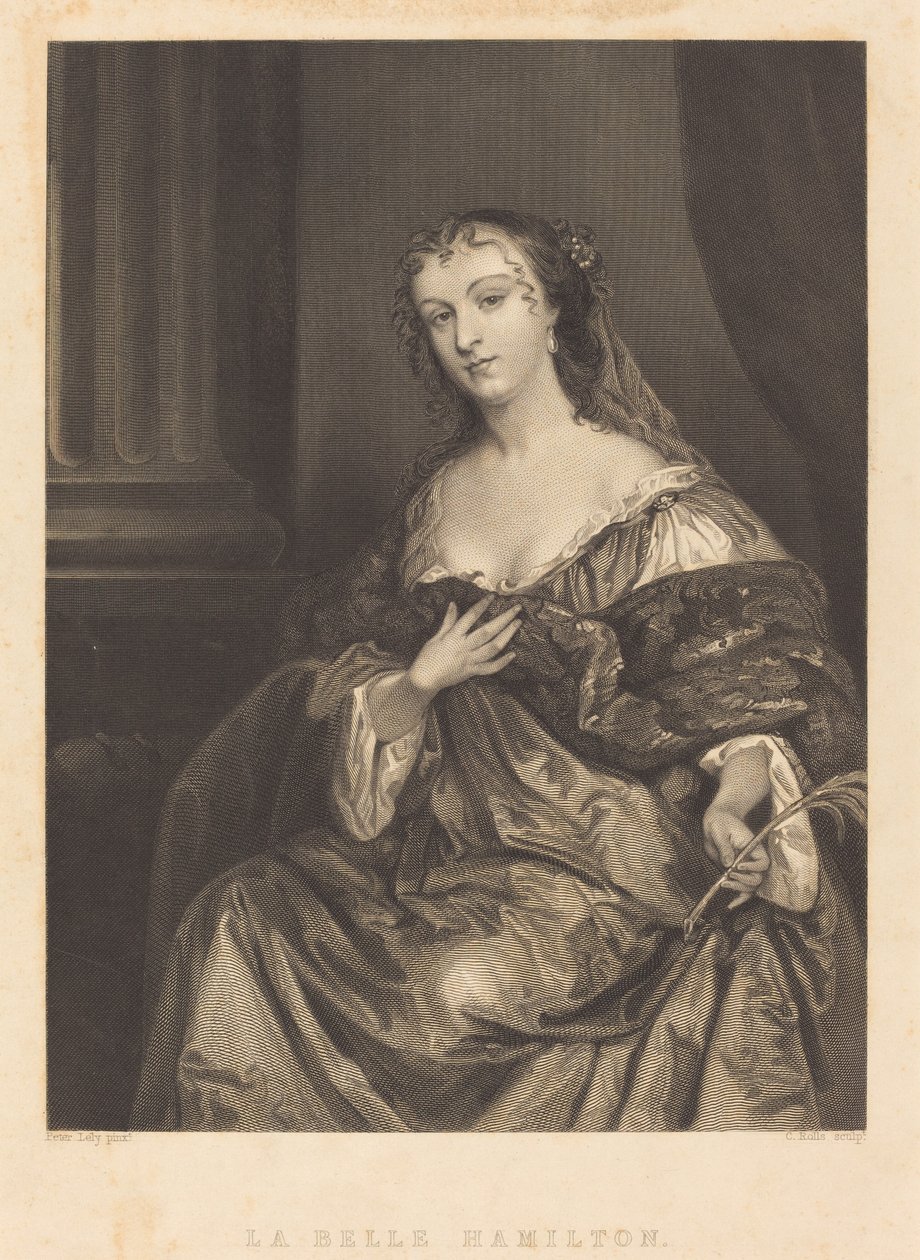 Kaunis Hamilton tekijältä Charles Rolls after Sir Peter Lely