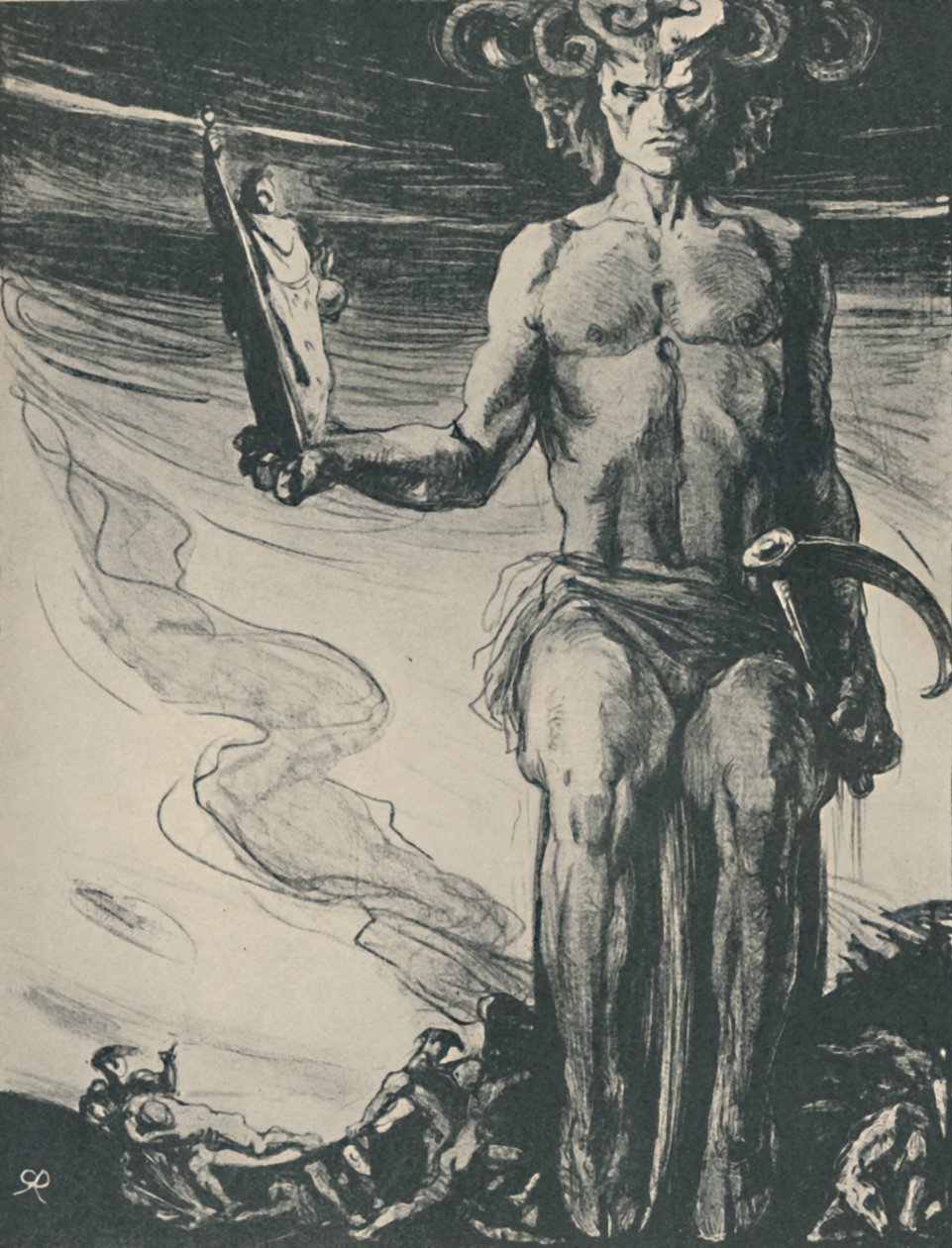 a"Poster per a The Dynasts de Thomas Hardy, 1919 finlandès tekijältä Charles S Ricketts
