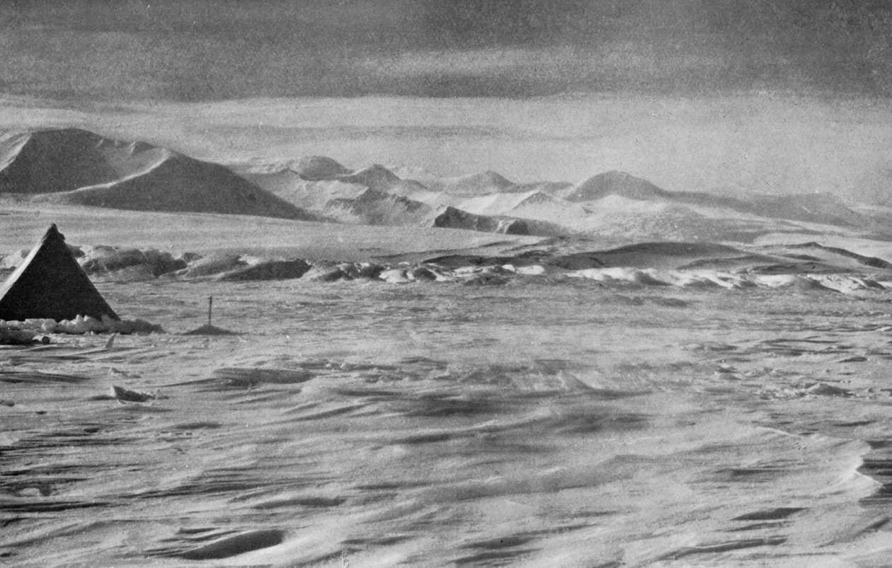 "Pressure on the Beardmore Below the Cloudmaker Mountain", c1911, 1913 tekijältä Charles S Wright