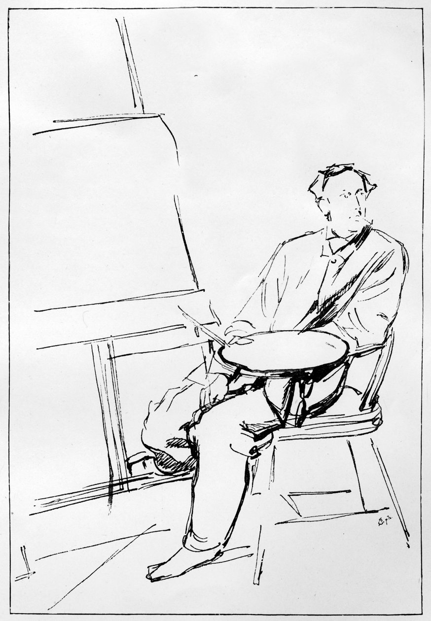 John Everett Millais 1829-1896, brittiläinen taiteilija, 1898. tekijältä Charles Samuel Keene