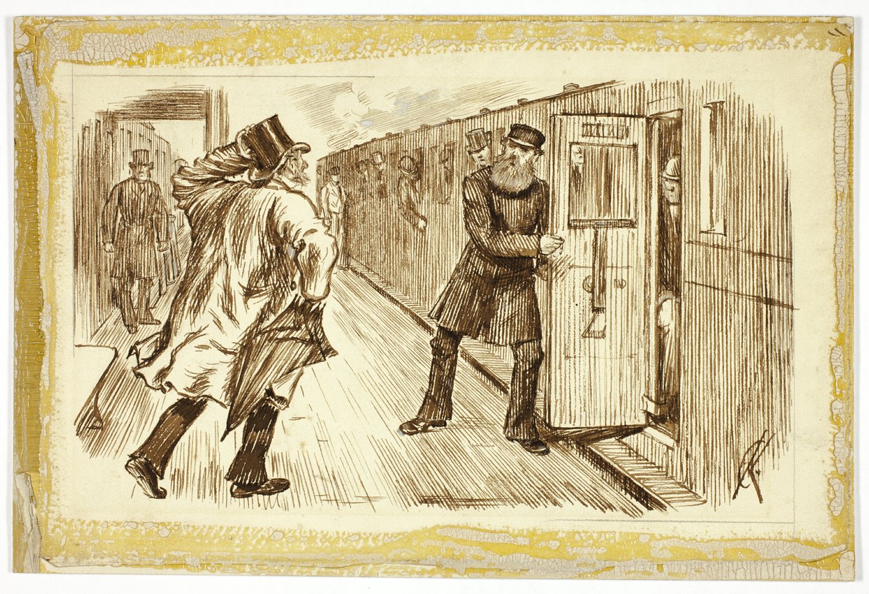 Mies junan kiinniotto tekijältä Charles Samuel Keene