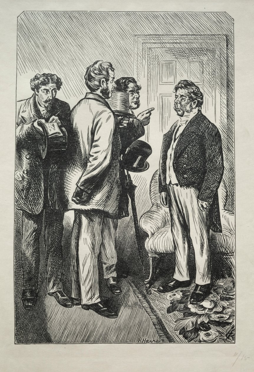 Meidän joulukalkkunamme, herra Bobsby Concerned, 1868. tekijältä Charles Samuel Keene