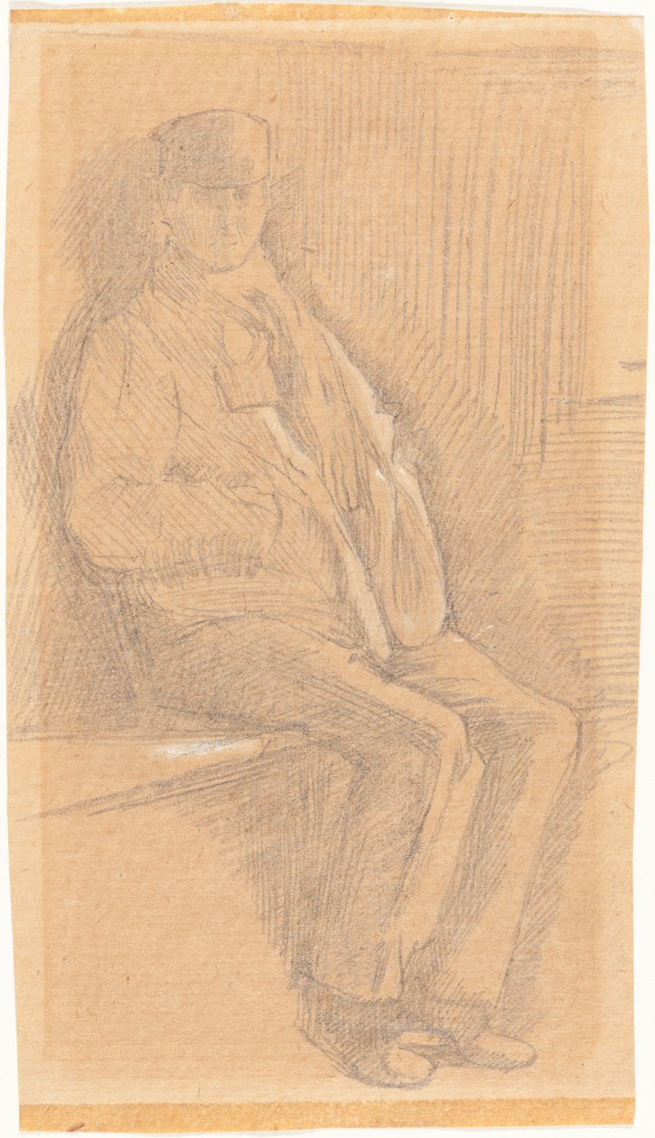Istuva Mies tekijältä Charles Samuel Keene