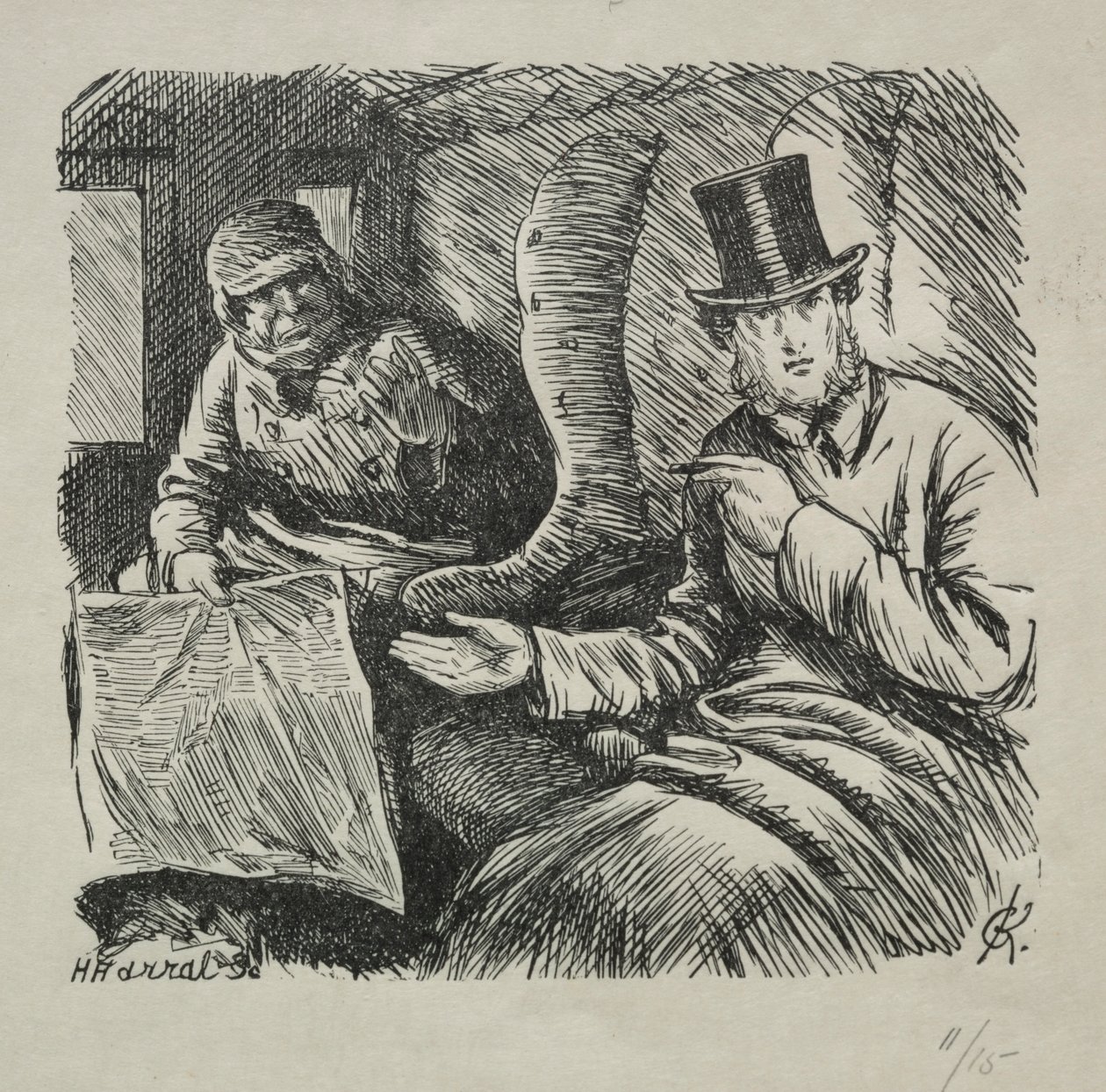 Tupakointi ehdottomasti kielletty, 1868. tekijältä Charles Samuel Keene