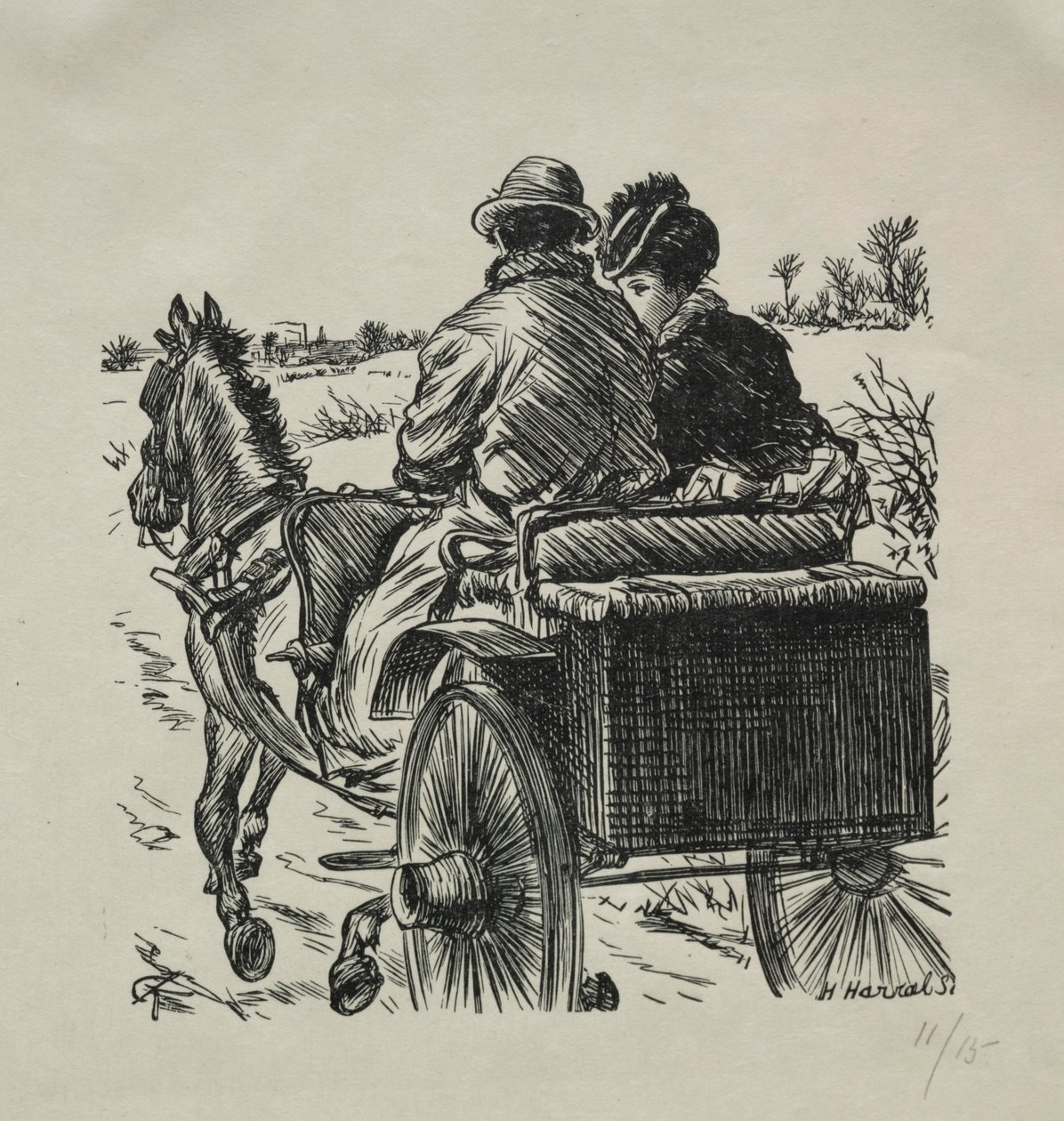 Takki turkisvuorella, 1869. tekijältä Charles Samuel Keene